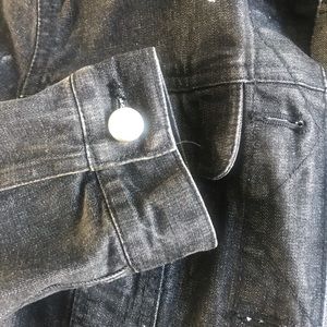 INC Dark Grey Jean Jacket with Crystal Skull